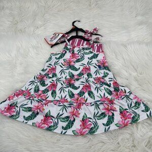 NEW TOMMY BAHAMA 2T Toddler 2 Pack Dress Girls Hawaiian Floral Tropical Beach